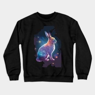 Year of the rabbit chinese zodiac sign space design with stars Crewneck Sweatshirt